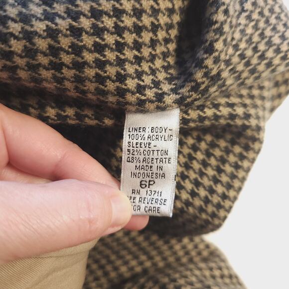 Amanda Smith Trench Coat 6P Petite Oversized Belted Button Tan Neutral - Picture 4 of 5